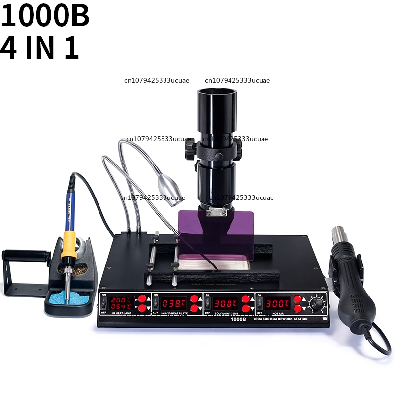 Hot Air Rework Station - 1000B/1000A Infrared Multifunctional Station. Desoldering, Hot
