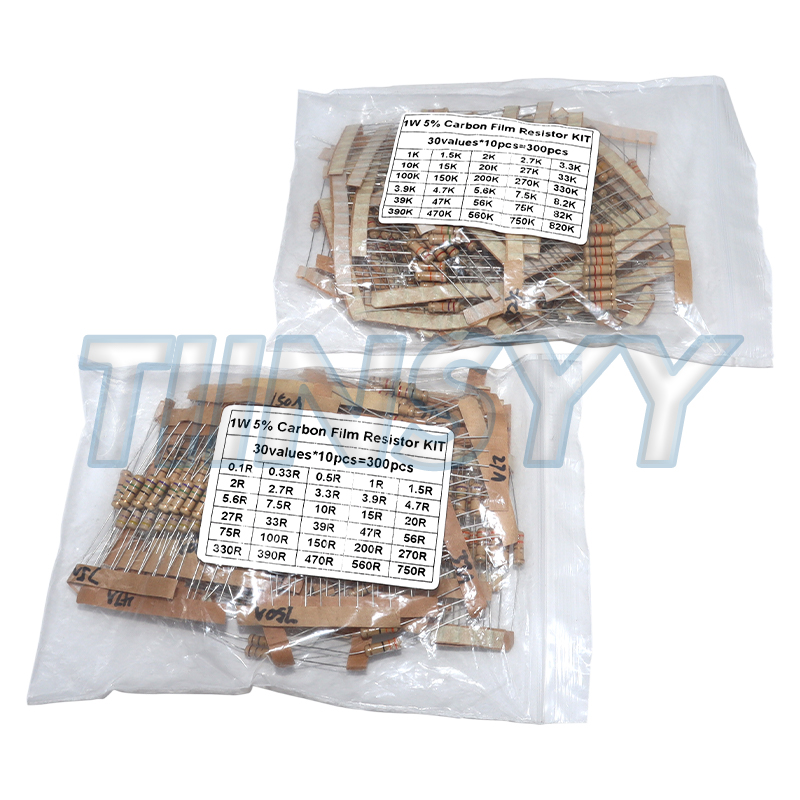 Diy Electronics Organizer - 300PCS Resistor Kit 1W 5% Carbon