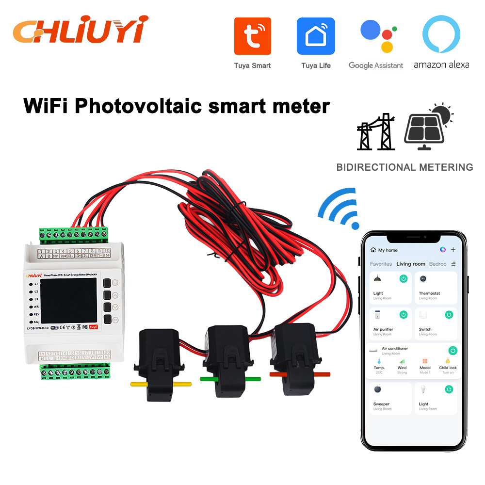 Diy Electronics Store - Tuya WiFi Smart Transformer Three-Phase Meter