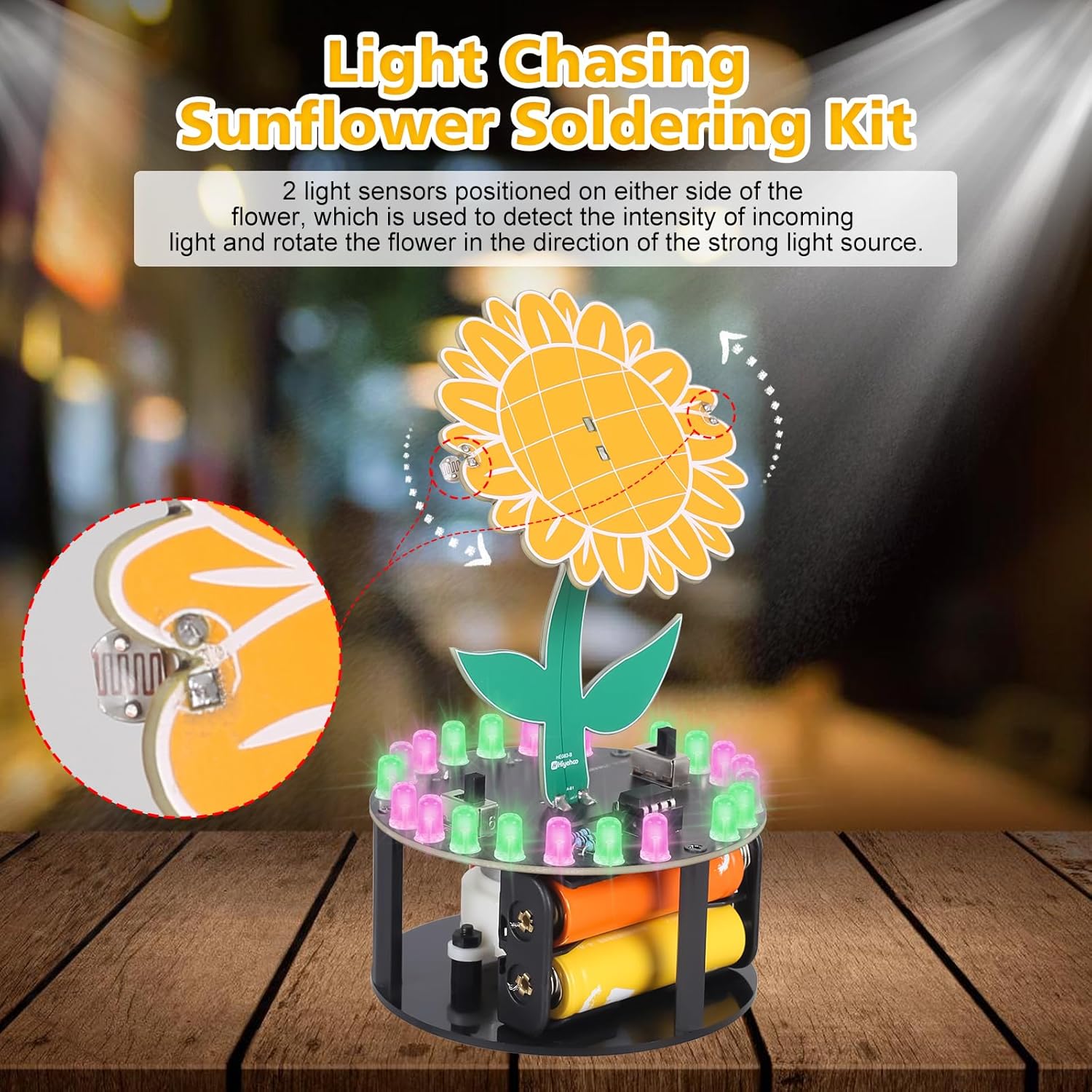 Light Chasing Sunflower Solder - đánh giá và giá Diy Electronics Kits For Adults