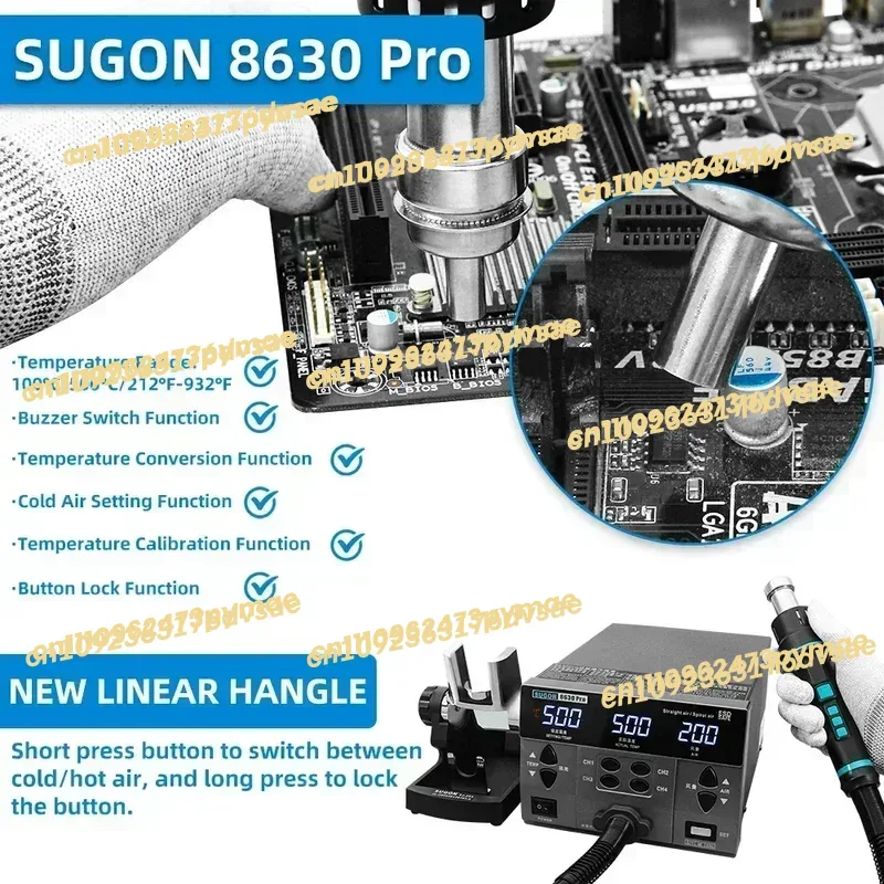 2025 2024 SUGON 8630Pro 1300W  - đánh giá và giá Hot Air Rework Station