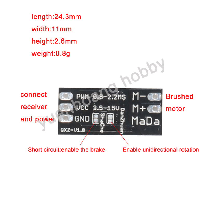 1PC 3.5-15V Bàn Chải ESC 2 Chi - đánh giá và giá Diy Boat Electronics