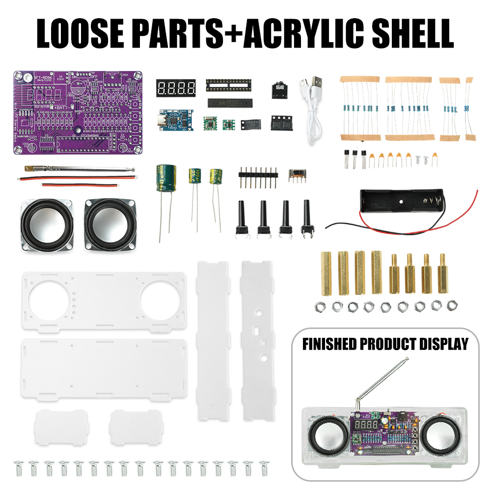 FM Radio Electronic DIY Kit 87 - đánh giá và giá Diy Electronics Youtube Channel