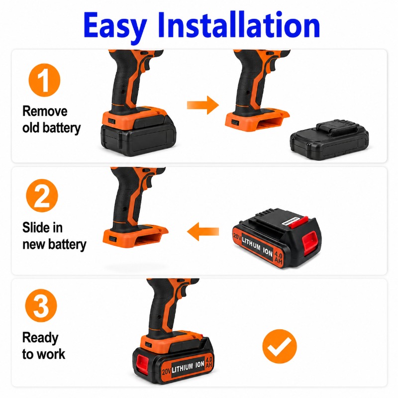 20V 6.0Ah Battery For Black&De - đánh giá và giá Black+Decker Tool Cordless